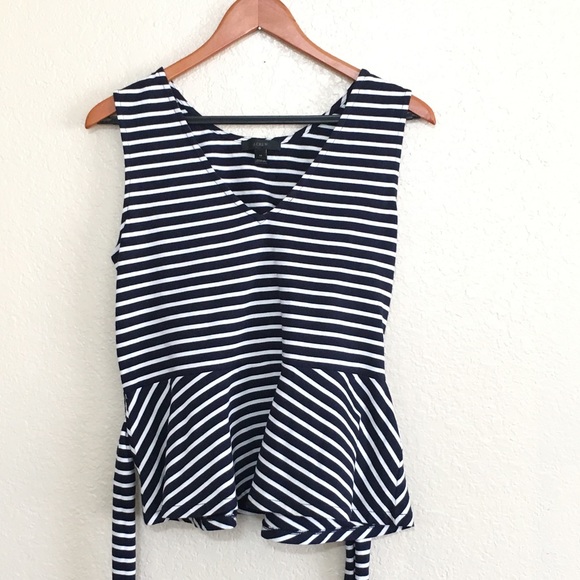 J. Crew Tops - J. Crew Sleeveless Tie Waist Peplum Top M